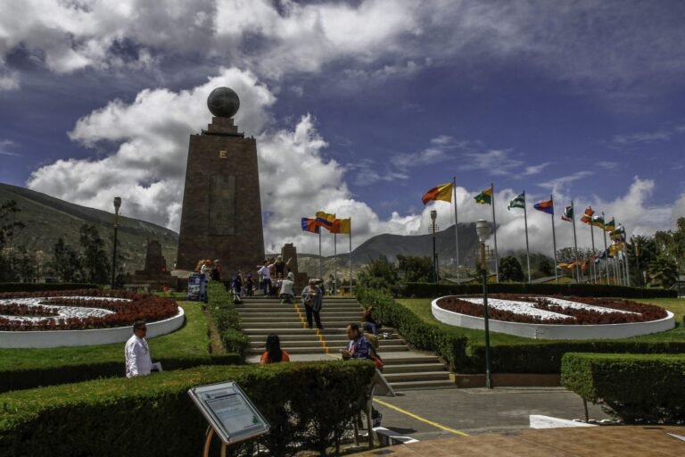 The Middle of the World monument on the equator
